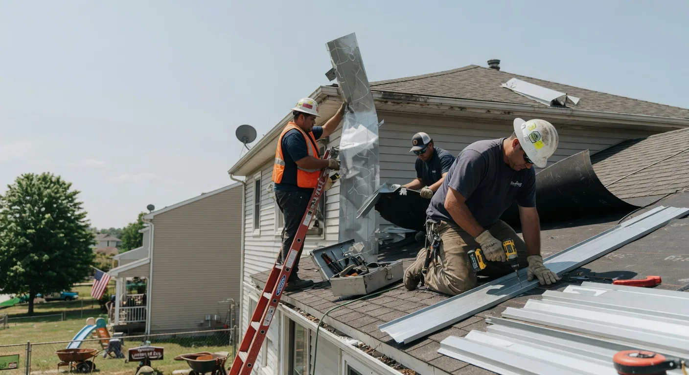 Storm Damage Metal Roof Repair in Prairieburg, IA